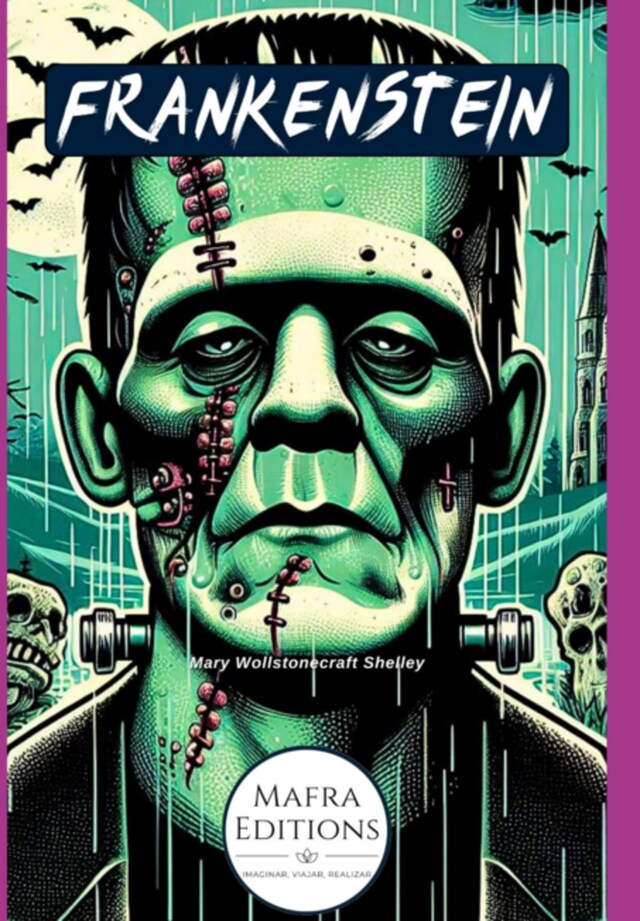 Book cover for "frankenstein" By Mary Shelley