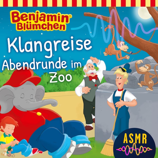 Buchcover für Benjamin Blümchen, ASMR, Folge 1: Klangreise Abendrunde im Zoo