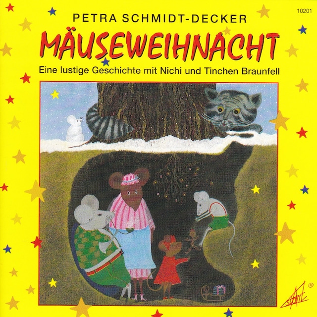 Kirjankansi teokselle Mäuseweihnacht - Eine lustige Geschichte mit Nichi und Tinchen Braunfell