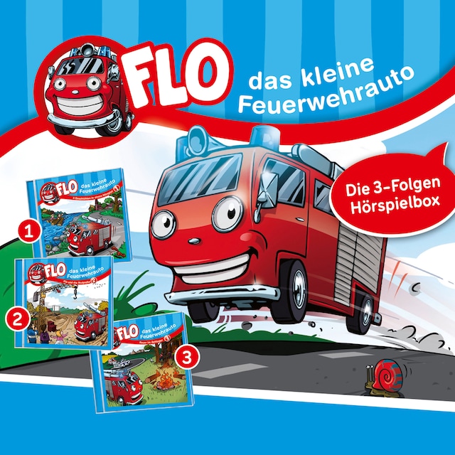 Book cover for Flo, das kleine Feuerwehrauto (Folgen 1 - 3)