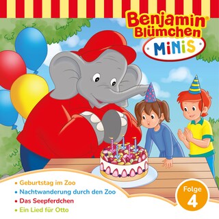 Benjamin Blümchen, Benjamin Minis, Folge 4: Geburstag im Zoo als Hörbuch