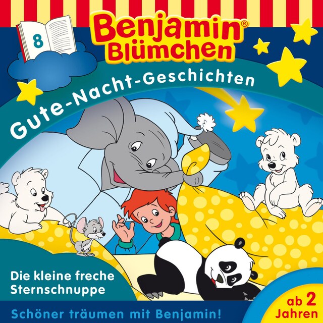 Buchcover für Benjamin Blümchen, Gute-Nacht-Geschichten, Folge 8: Die kleine freche Sternschnuppe