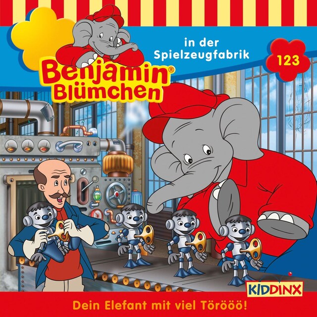 Book cover for Benjamin Blümchen, Folge 123: Benjamin in der Spielzeugfabrik