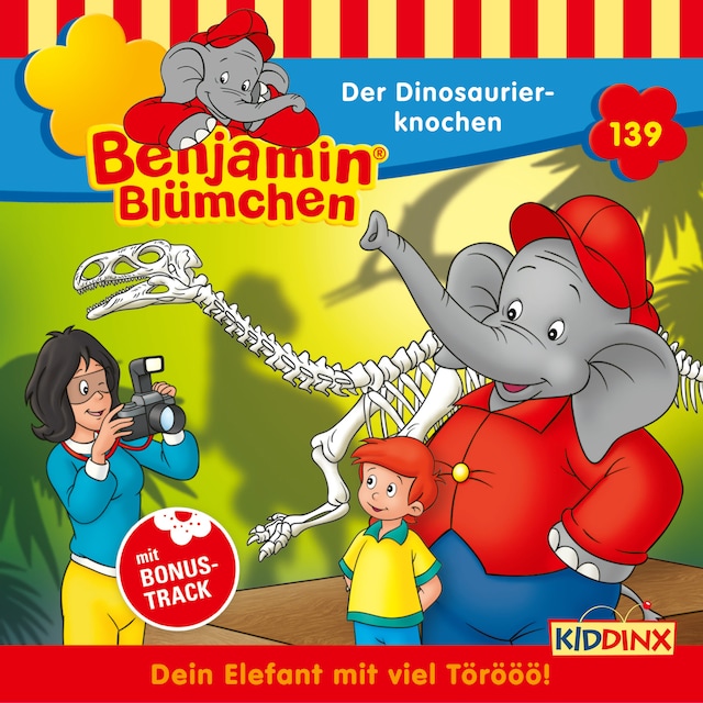 Buchcover für Benjamin Blümchen, Folge 139: Der Dinosaurierknochen