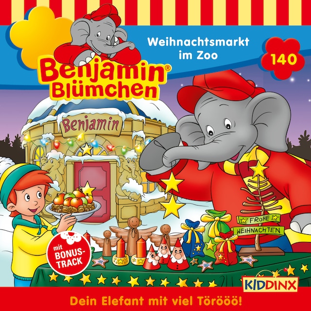 Buchcover für Benjamin Blümchen, Folge 140: Weihnachtsmarkt im Zoo