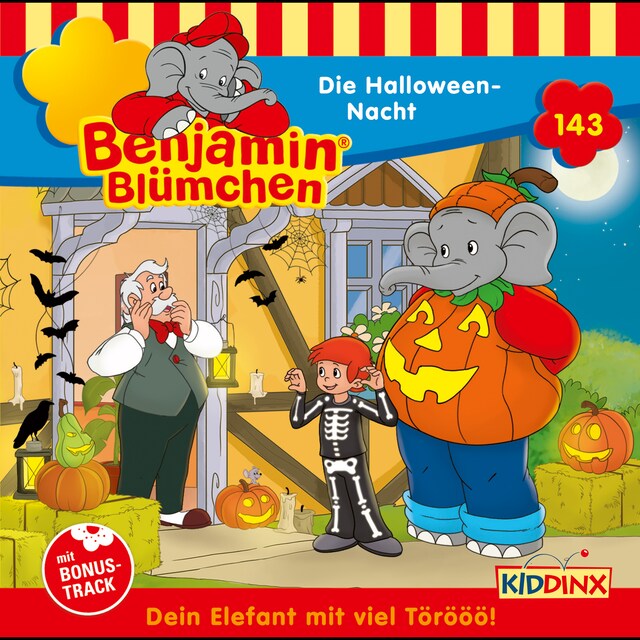 Okładka książki dla Benjamin Blümchen, Folge 143: Die Halloween-Nacht