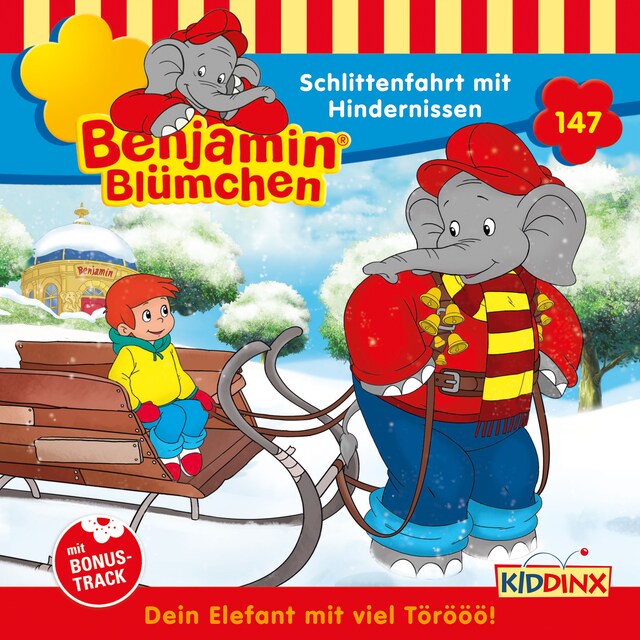 Buchcover für Benjamin Blümchen, Folge 147: Schlittenfahrt mit Hindernissen