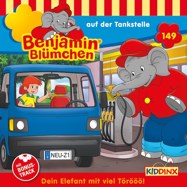 Buchcover für Benjamin Blümchen, Folge 149: Benjamin auf der Tankstelle