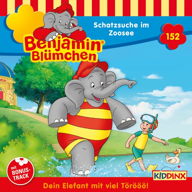 Kirjankansi teokselle Benjamin Blümchen, Folge 152: Schatzsuche im Zoosee