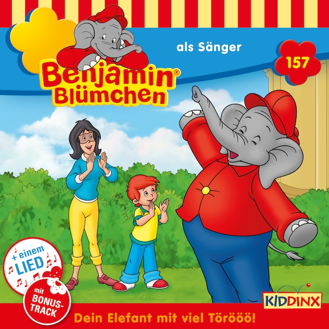 Kirjankansi teokselle Benjamin Blümchen, Folge 157: als Sänger