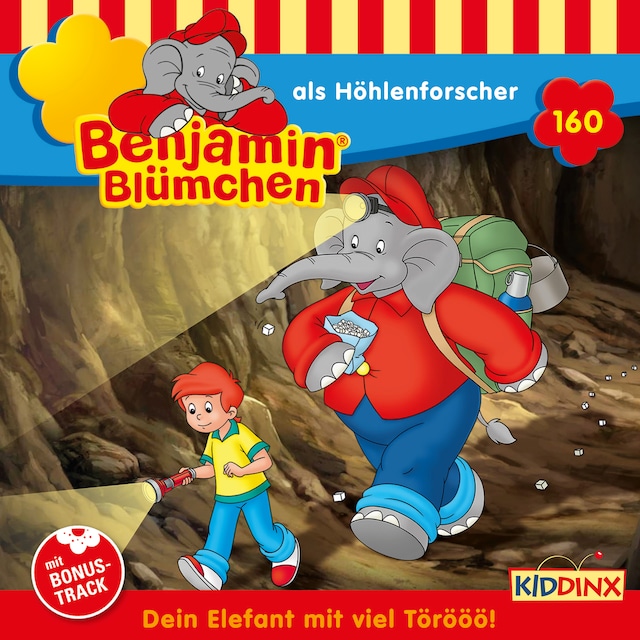 Buchcover für Benjamin Blümchen, Folge 160: als Höhlenforscher