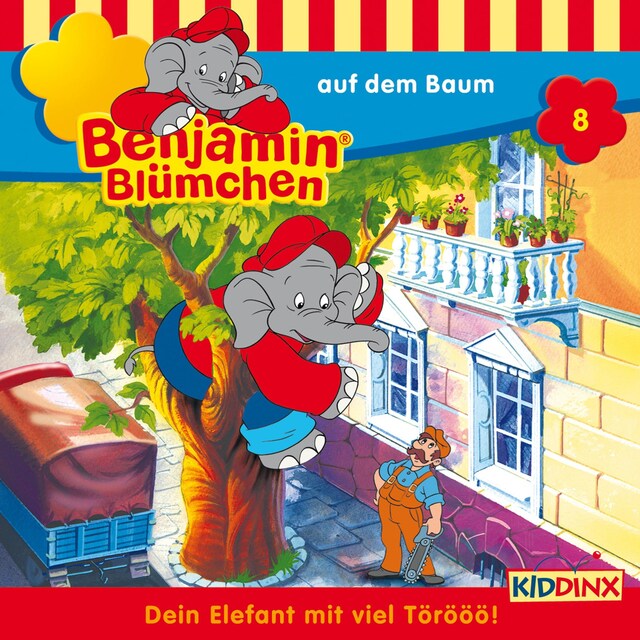 Buchcover für Benjamin Blümchen, Folge 8: Benjamin auf dem Baum