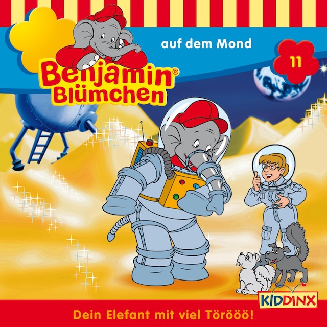 Boekomslag van Benjamin Blümchen, Folge 11: Benjamin auf dem Mond