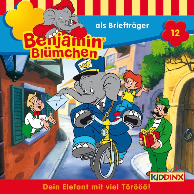 Kirjankansi teokselle Benjamin Blümchen, Folge 12: Benjamin als Briefträger