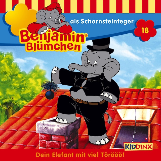 Buchcover für Benjamin Blümchen, Folge 18: Benjamin als Schornsteinfeger
