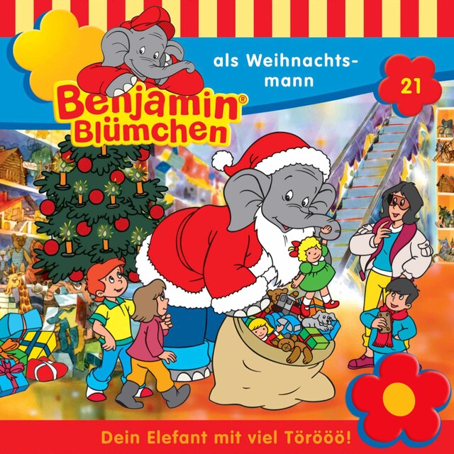 Buchcover für Benjamin Blümchen, Folge 21: Benjamin als Weihnachtsmann