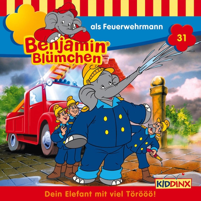 Buchcover für Benjamin Blümchen, Folge 31: Benjamin als Feuerwehrmann
