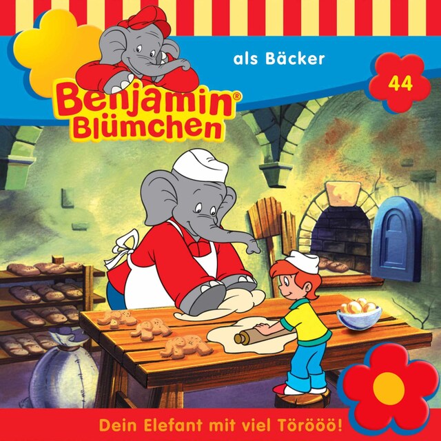 Buchcover für Benjamin Blümchen, Folge 44: Benjamin als Bäcker