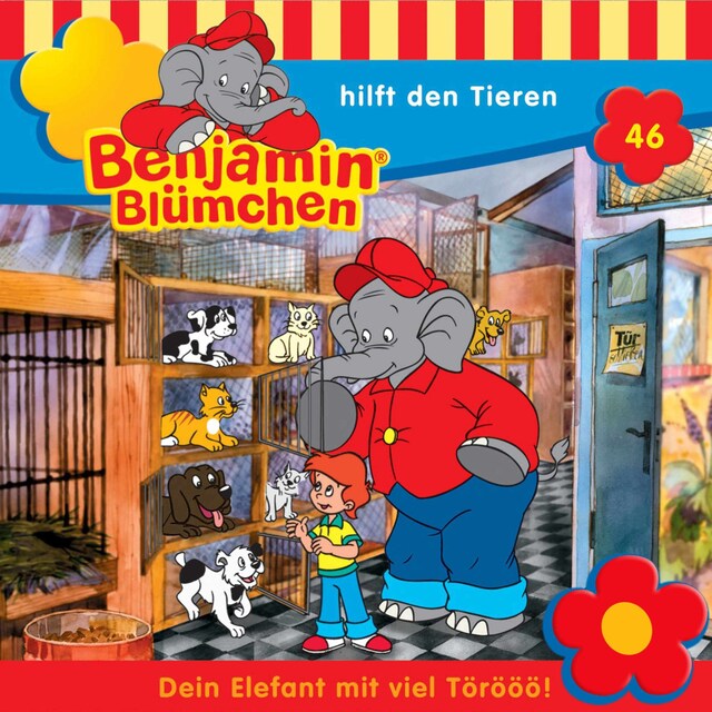 Buchcover für Benjamin Blümchen, Folge 46: Benjamin hilft den Tieren