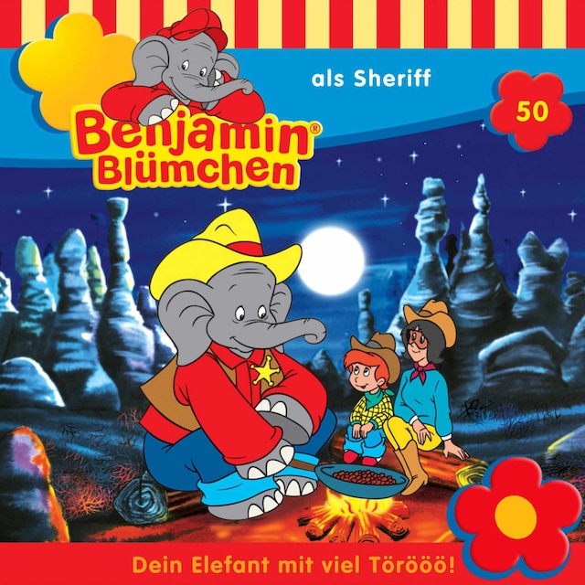 Boekomslag van Benjamin Blümchen, Folge 50: Benjamin als Sheriff