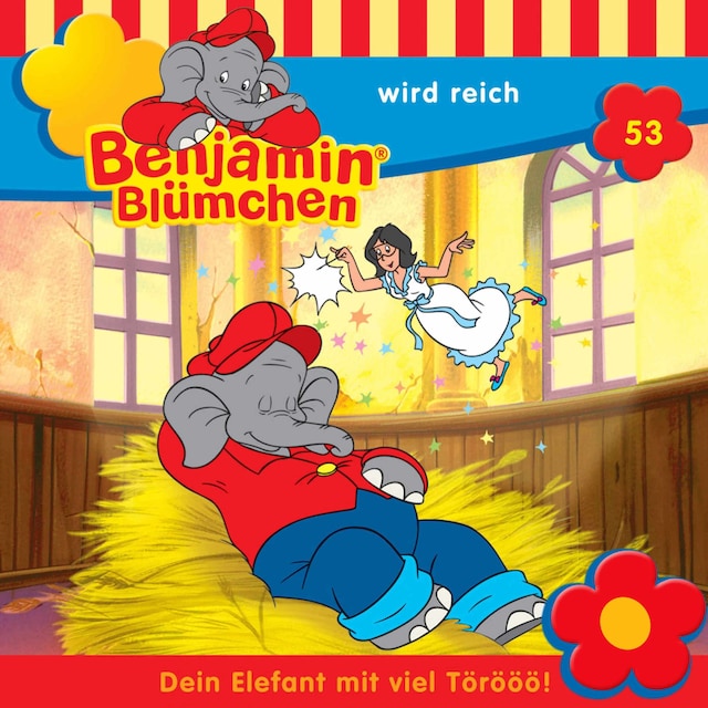 Boekomslag van Benjamin Blümchen, Folge 53: Benjamin wird reich