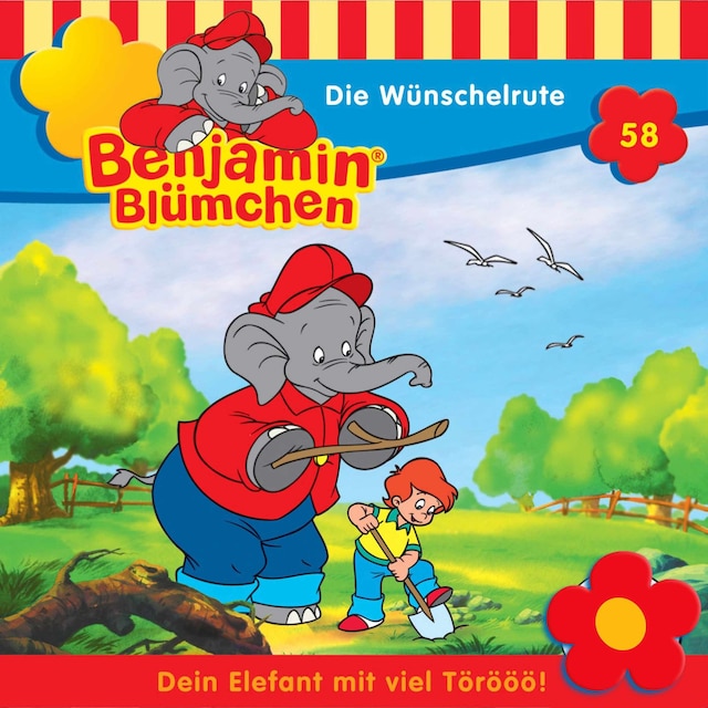 Buchcover für Benjamin Blümchen, Folge 58: Die Wünschelrute