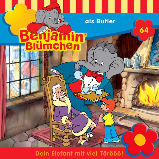 Buchcover für Benjamin Blümchen, Folge 64: Benjamin als Butler