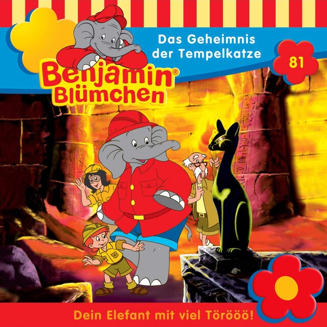 Buchcover für Benjamin Blümchen, Folge 81: Das Geheimnis der Tempelkatze