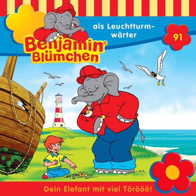 Buchcover für Benjamin Blümchen, Folge 91: Benjamin als Leuchtturmwärter