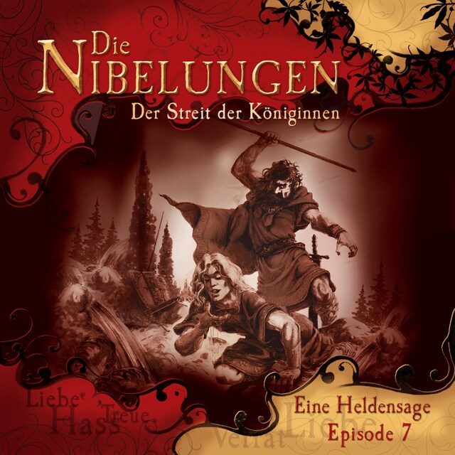 Kirjankansi teokselle Die Nibelungen, Folge 7: Der Streit der Königinnen