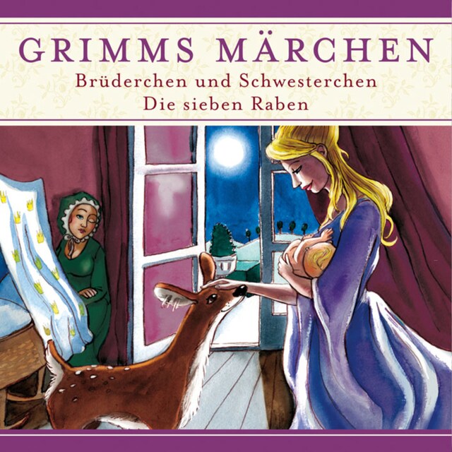 Boekomslag van Grimms Märchen, Brüderchen und Schwesterchen/ Die sieben Raben