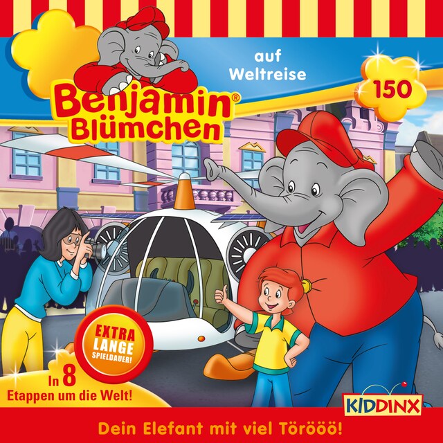 Buchcover für Benjamin Blümchen, Folge 150: Benjamin auf Weltreise