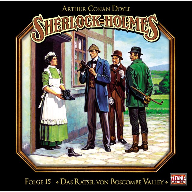 Book cover for Sherlock Holmes - Die geheimen Fälle des Meisterdetektivs, Folge 15: Das Rätsel von Boscombe Valley