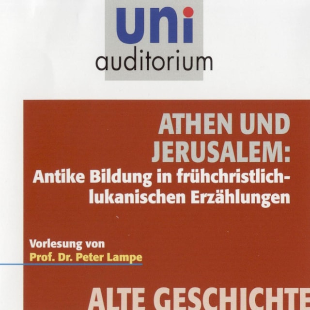 Buchcover für Athen und Jerusalem: Antike Bildung in frühchristlich-lukanischen Erzählungen