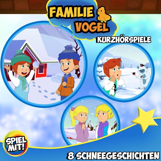 Copertina del libro per Kurzhörspiel - 8 Schneegeschichten mit Familie Vogel