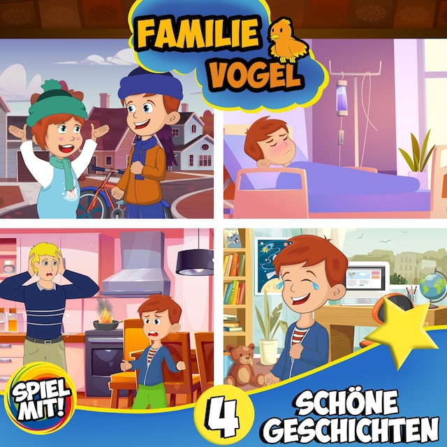 Book cover for 4 schöne Geschichten mit Familie Vogel