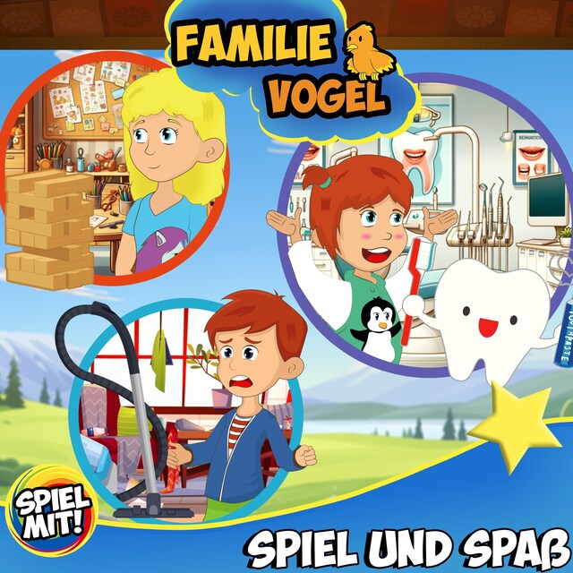 Couverture de livre pour Spiel und Spaß mit Familie Vogel