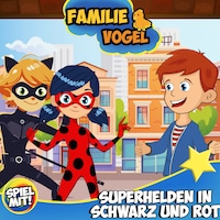 Superhelden in Schwarz und Rot