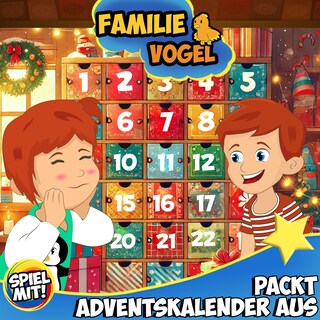 Familie Vogel packt Adventskalender aus als Hörbuch
