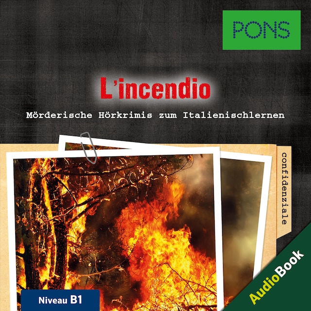 Book cover for PONS Hörkrimi Italienisch: L'incendio
