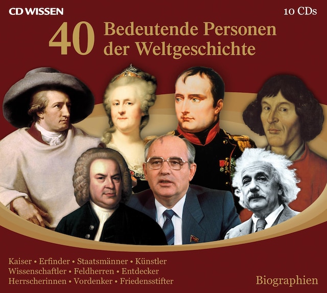 Kirjankansi teokselle 40 bedeutende Personen der Weltgeschichte