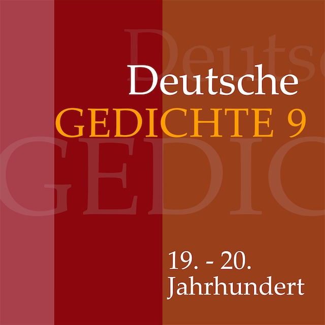 Buchcover für Deutsche Gedichte 9: 19. - 20. Jahrhundert