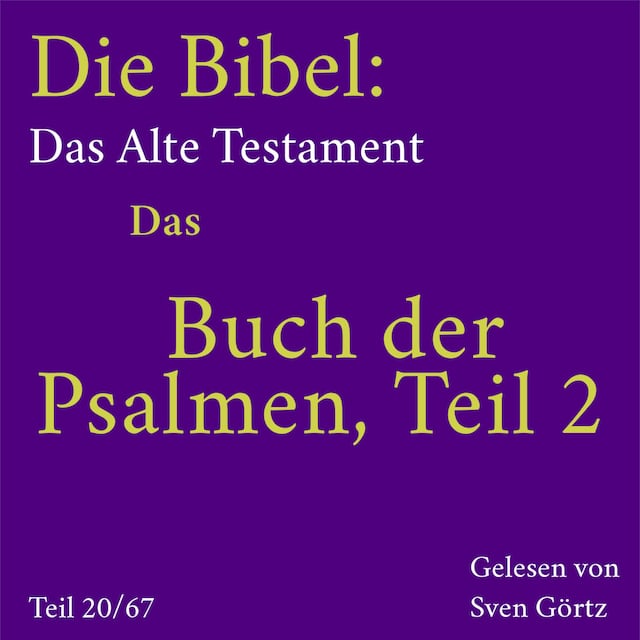 Book cover for Das Buch der Psalmen, Teil 2
