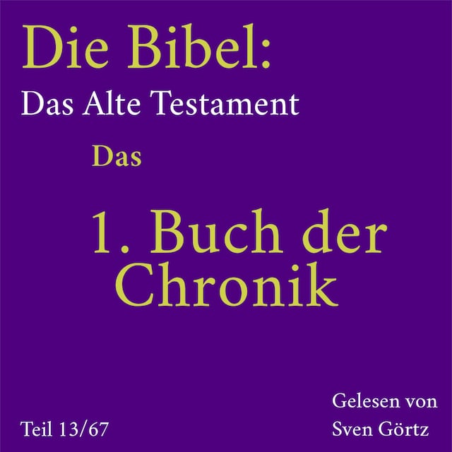 Buchcover für Die Bibel – Das Alte Testament: Das 1. Buch der Chronik