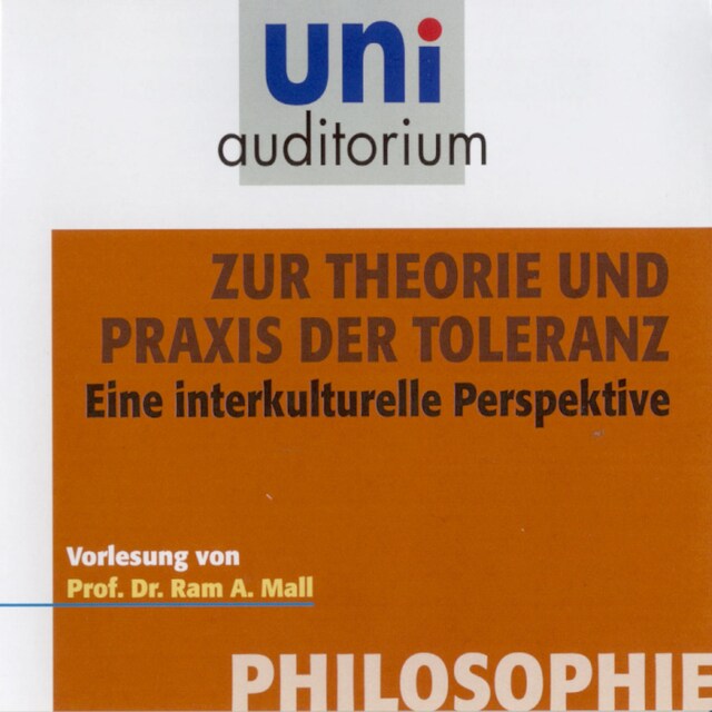 Buchcover für Philosophie: Zur Theorie und Praxis der Toleranz