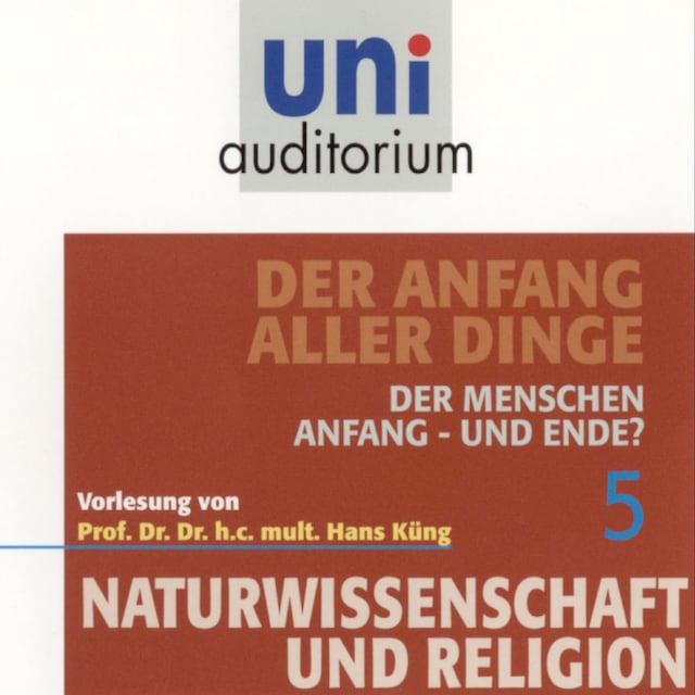 Book cover for Naturwissenschaft und Religion 05: Der Anfang aller Dinge