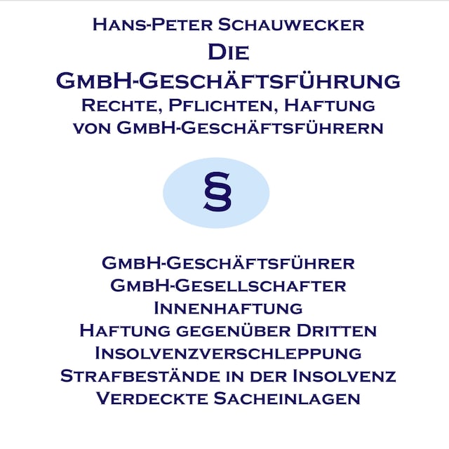 Book cover for Die GmbH-Geschäftsführung