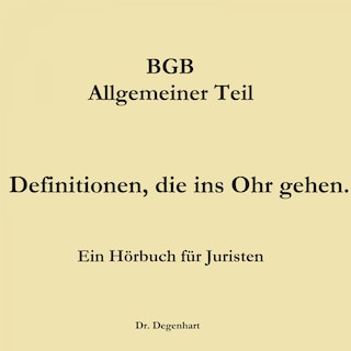 Bgb - Allgemeiner Teil als Hörbuch