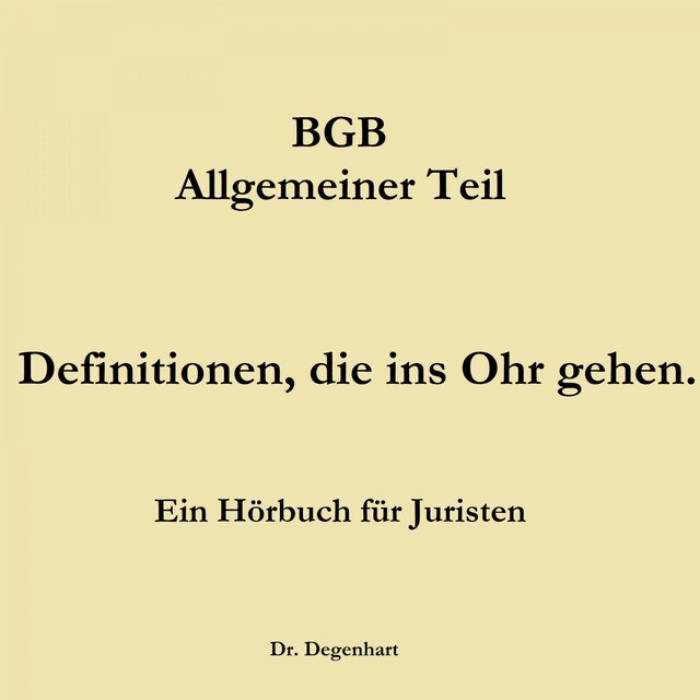 Buchcover für Bgb - Allgemeiner Teil