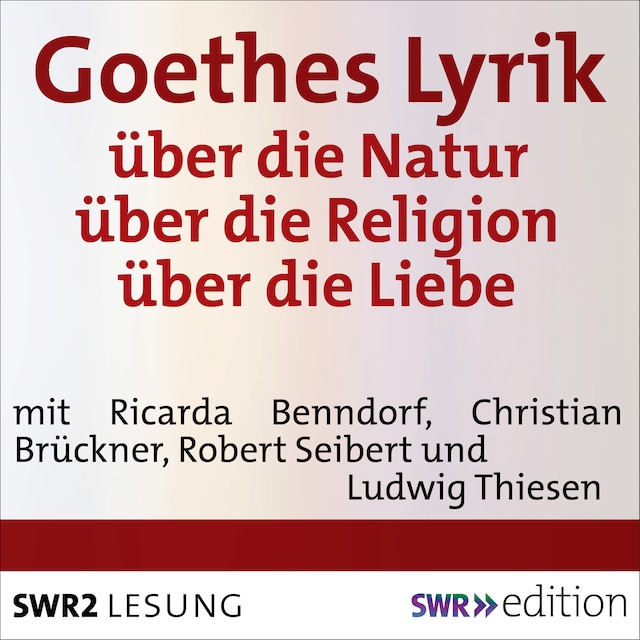Book cover for Goethes Lyrik